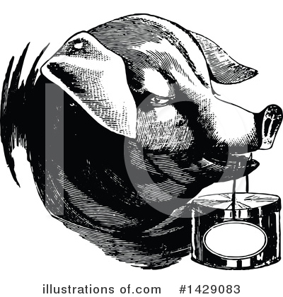 Royalty-Free (RF) Pig Clipart Illustration by Prawny Vintage - Stock Sample #1429083