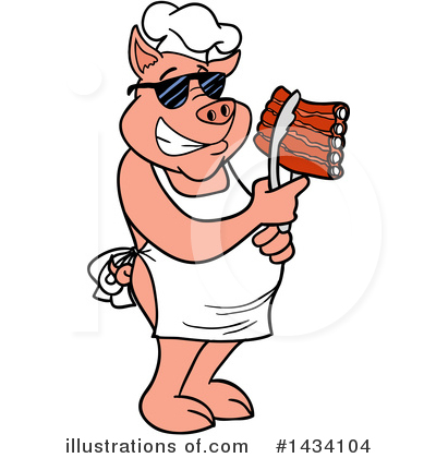 Royalty-Free (RF) Pig Clipart Illustration by LaffToon - Stock Sample #1434104