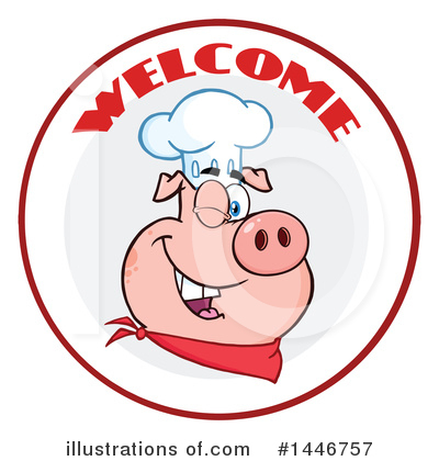 Royalty-Free (RF) Pig Clipart Illustration by Hit Toon - Stock Sample #1446757
