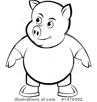 Pig Clipart #1470302 by Lal Perera