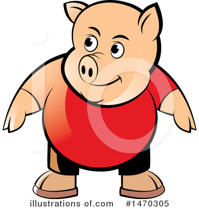 Royalty-Free (RF) Pig Clipart Illustration by Lal Perera - Stock Sample #1470305