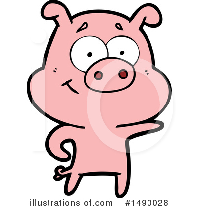 Royalty-Free (RF) Pig Clipart Illustration by lineartestpilot - Stock Sample #1490028