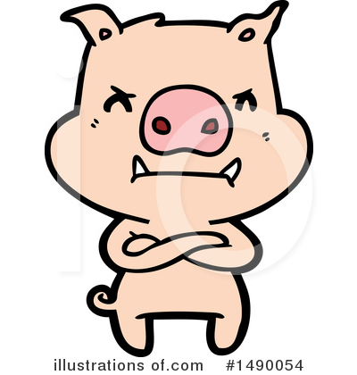 Royalty-Free (RF) Pig Clipart Illustration by lineartestpilot - Stock Sample #1490054