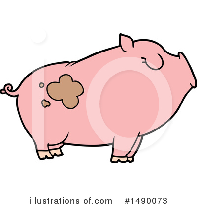 Royalty-Free (RF) Pig Clipart Illustration by lineartestpilot - Stock Sample #1490073