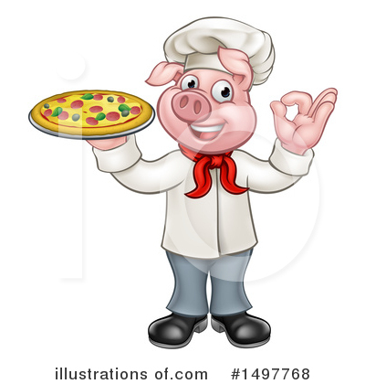 Chef Pig Clipart #1497768 by AtStockIllustration