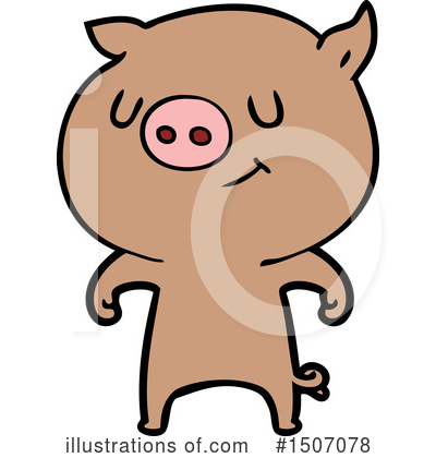 Royalty-Free (RF) Pig Clipart Illustration by lineartestpilot - Stock Sample #1507078