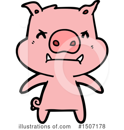 Royalty-Free (RF) Pig Clipart Illustration by lineartestpilot - Stock Sample #1507178