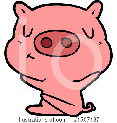 Royalty-Free (RF) Pig Clipart Illustration by lineartestpilot - Stock Sample #1507187