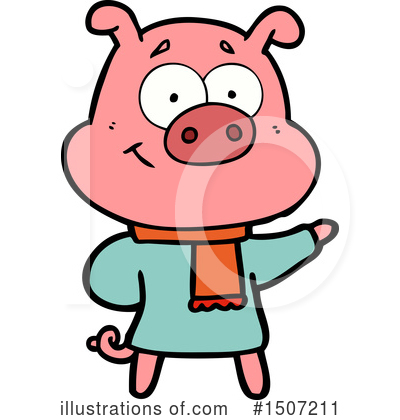 Royalty-Free (RF) Pig Clipart Illustration by lineartestpilot - Stock Sample #1507211