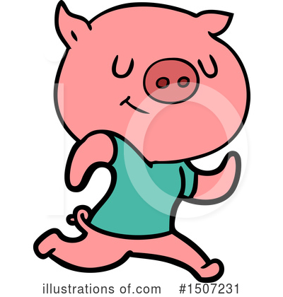Royalty-Free (RF) Pig Clipart Illustration by lineartestpilot - Stock Sample #1507231