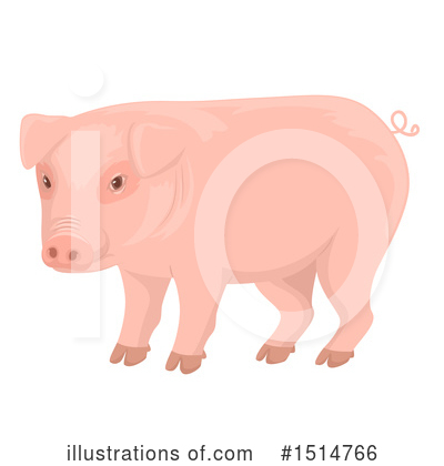 Royalty-Free (RF) Pig Clipart Illustration by BNP Design Studio - Stock Sample #1514766