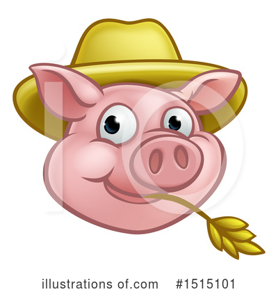Royalty-Free (RF) Pig Clipart Illustration by AtStockIllustration - Stock Sample #1515101