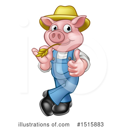 Pigs Clipart #1515883 by AtStockIllustration