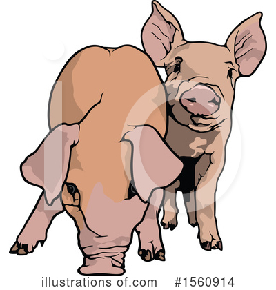 Royalty-Free (RF) Pig Clipart Illustration by dero - Stock Sample #1560914
