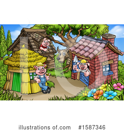 Royalty-Free (RF) Pig Clipart Illustration by AtStockIllustration - Stock Sample #1587346
