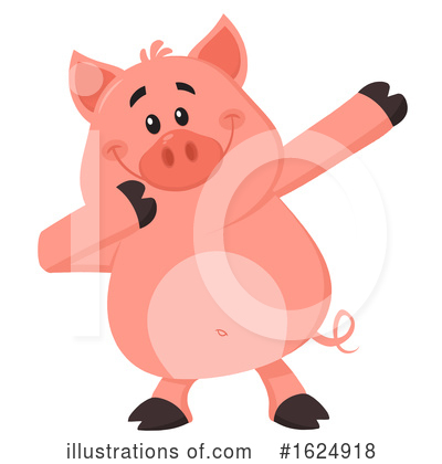 Royalty-Free (RF) Pig Clipart Illustration by Hit Toon - Stock Sample #1624918