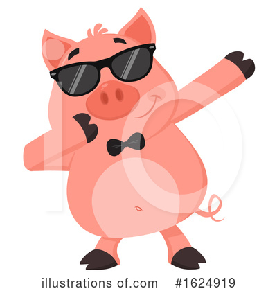 Royalty-Free (RF) Pig Clipart Illustration by Hit Toon - Stock Sample #1624919