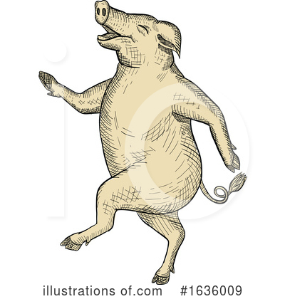 Royalty-Free (RF) Pig Clipart Illustration by patrimonio - Stock Sample #1636009