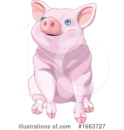 Royalty-Free (RF) Pig Clipart Illustration by Pushkin - Stock Sample #1663727