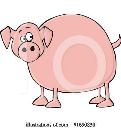 Royalty-Free (RF) Pig Clipart Illustration by djart - Stock Sample #1690830