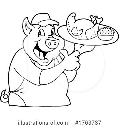 Royalty-Free (RF) Pig Clipart Illustration by LaffToon - Stock Sample #1763737
