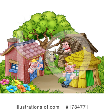 Three Little Pigs Clipart #1784771 by AtStockIllustration
