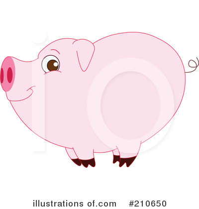 Royalty-Free (RF) Pig Clipart Illustration by yayayoyo - Stock Sample #210650