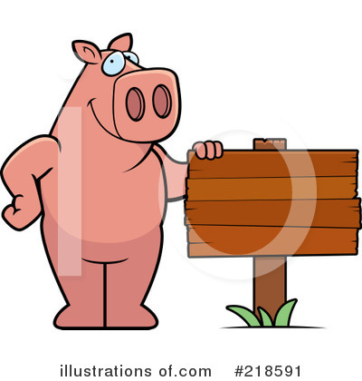 Royalty-Free (RF) Pig Clipart Illustration by Cory Thoman - Stock Sample #218591
