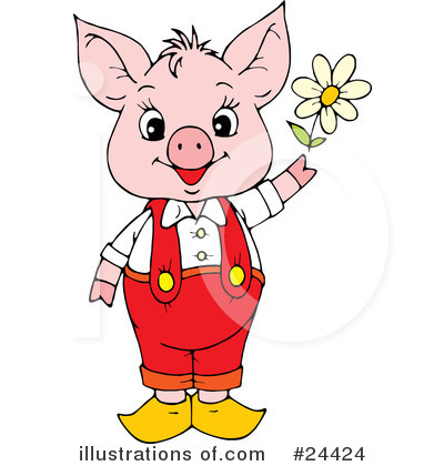 Royalty-Free (RF) Pig Clipart Illustration by Alex Bannykh - Stock Sample #24424