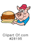Pig Clipart #28195 by LaffToon