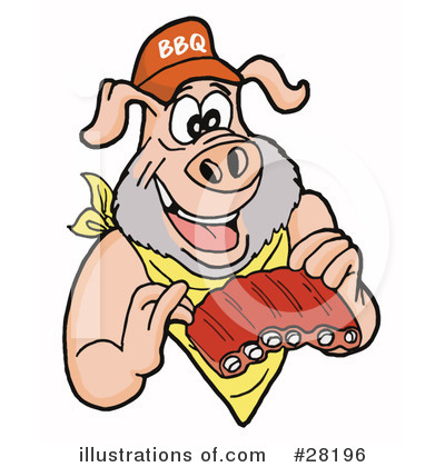 Royalty-Free (RF) Pig Clipart Illustration by LaffToon - Stock Sample #28196