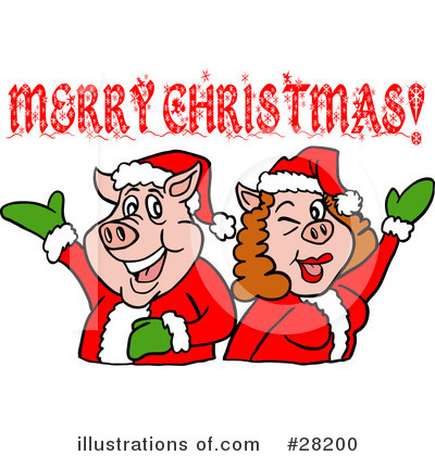 Royalty-Free (RF) Pig Clipart Illustration by LaffToon - Stock Sample #28200