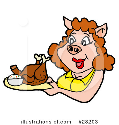 Royalty-Free (RF) Pig Clipart Illustration by LaffToon - Stock Sample #28203