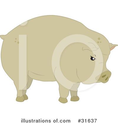 Royalty-Free (RF) Pig Clipart Illustration by PlatyPlus Art - Stock Sample #31637