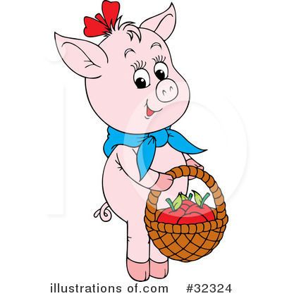 Royalty-Free (RF) Pig Clipart Illustration by Alex Bannykh - Stock Sample #32324