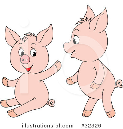 Pigs Clipart #32326 by Alex Bannykh