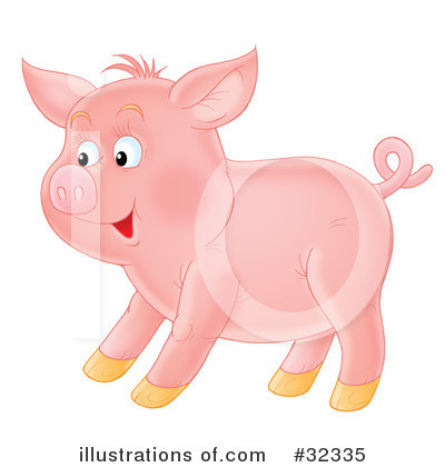 Royalty-Free (RF) Pig Clipart Illustration by Alex Bannykh - Stock Sample #32335