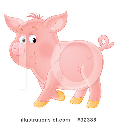 Royalty-Free (RF) Pig Clipart Illustration by Alex Bannykh - Stock Sample #32338
