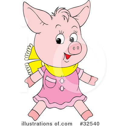 Royalty-Free (RF) Pig Clipart Illustration by Alex Bannykh - Stock Sample #32540