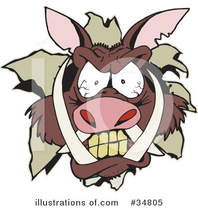 Royalty-Free (RF) Pig Clipart Illustration by Dennis Holmes Designs - Stock Sample #34805