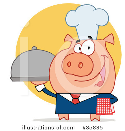 Royalty-Free (RF) Pig Clipart Illustration by Hit Toon - Stock Sample #35885