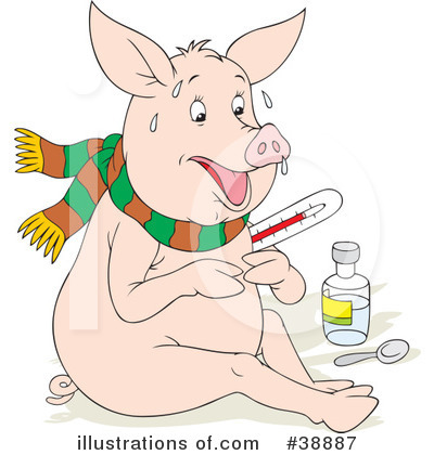 Royalty-Free (RF) Pig Clipart Illustration by Alex Bannykh - Stock Sample #38887