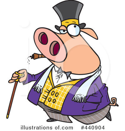 Royalty-Free (RF) Pig Clipart Illustration by toonaday - Stock Sample #440904
