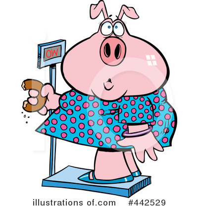 Royalty-Free (RF) Pig Clipart Illustration by toonaday - Stock Sample #442529