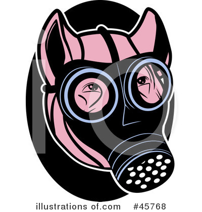 Royalty-Free (RF) Pig Clipart Illustration by r formidable - Stock Sample #45768