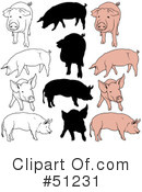 Pig Clipart #51231 by dero