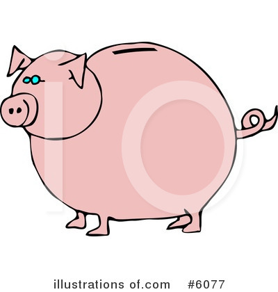 Royalty-Free (RF) Pig Clipart Illustration by djart - Stock Sample #6077