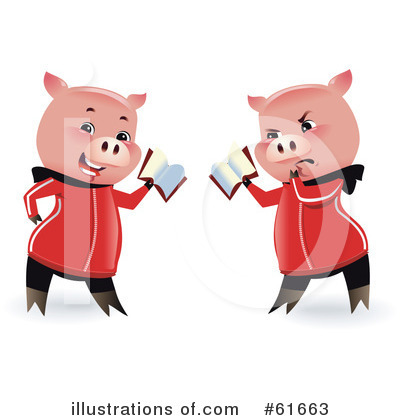 Royalty-Free (RF) Pig Clipart Illustration by Monica - Stock Sample #61663