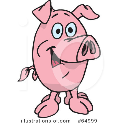 Pig Clipart #64999 by Dennis Holmes Designs