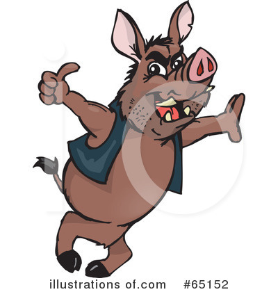 Boar Clipart #65152 by Dennis Holmes Designs
